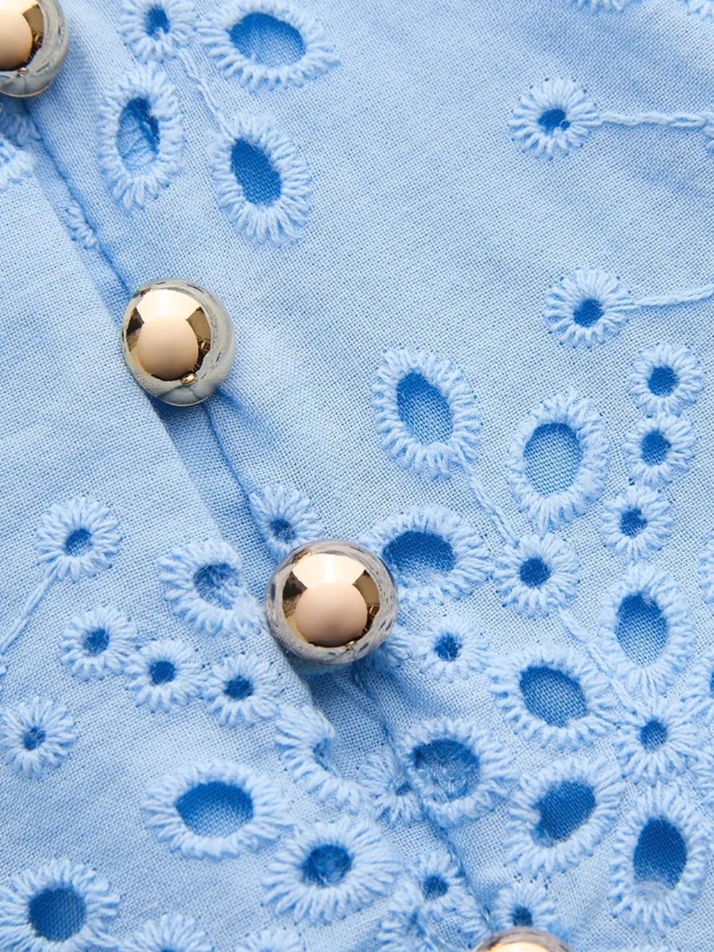 Commense Light Blue Eyelet Maxi Dress - Picture 5 of 5